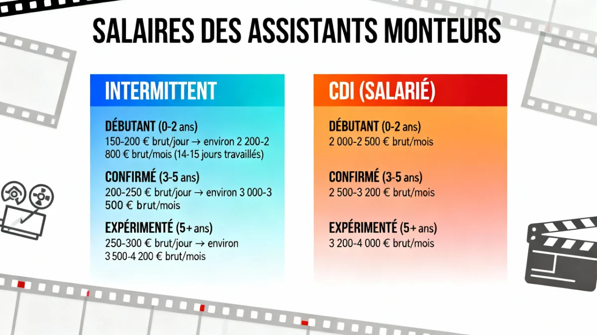 infographie salaires assistant monteur